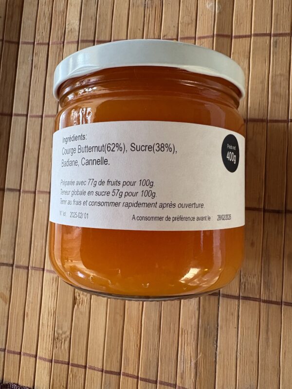 Confiture de Butternut aux épices