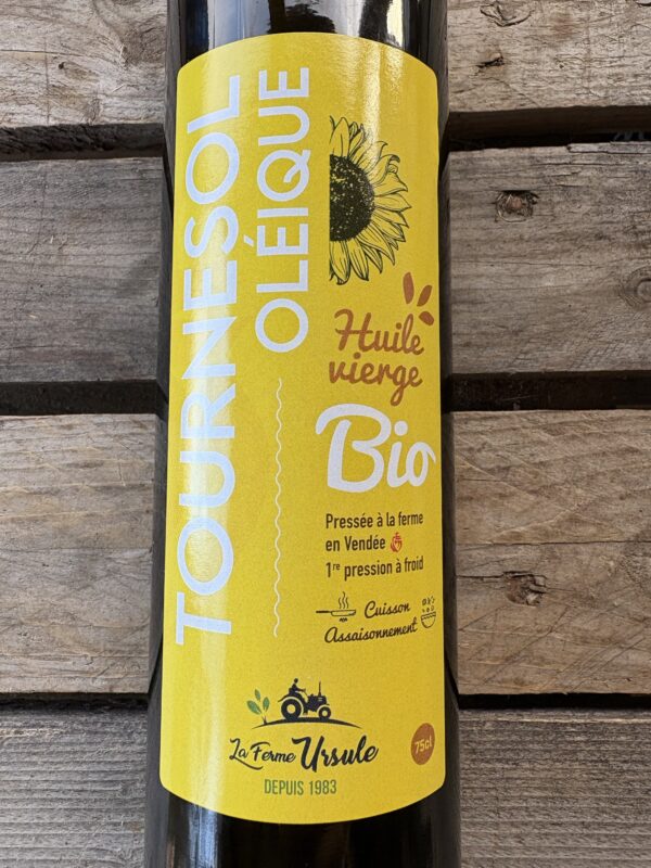 Huile vierge de Tournesol 75cl – Image 2